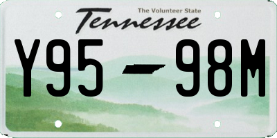 TN license plate Y9598M