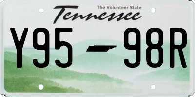 TN license plate Y9598R