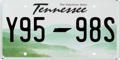 TN license plate Y9598S