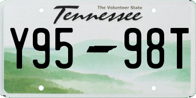TN license plate Y9598T