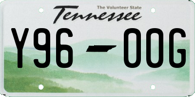 TN license plate Y9600G