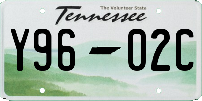 TN license plate Y9602C