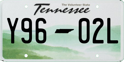TN license plate Y9602L