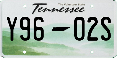 TN license plate Y9602S