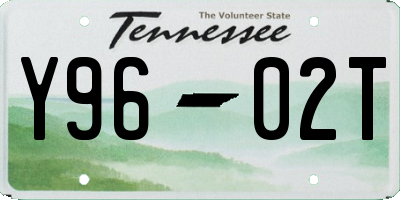 TN license plate Y9602T