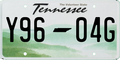 TN license plate Y9604G