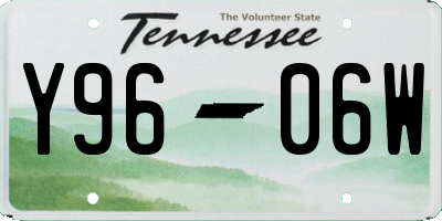 TN license plate Y9606W