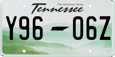 TN license plate Y9606Z