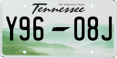 TN license plate Y9608J