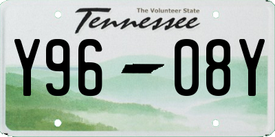 TN license plate Y9608Y