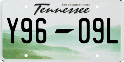 TN license plate Y9609L
