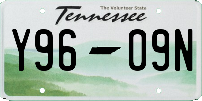 TN license plate Y9609N