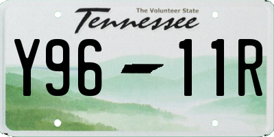 TN license plate Y9611R