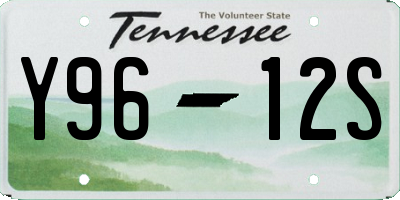 TN license plate Y9612S