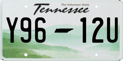 TN license plate Y9612U