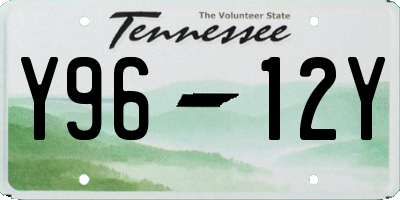 TN license plate Y9612Y