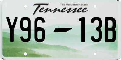 TN license plate Y9613B
