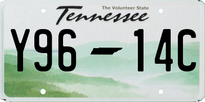 TN license plate Y9614C