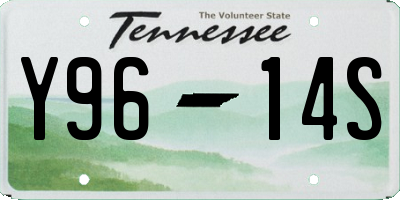 TN license plate Y9614S