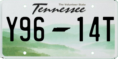 TN license plate Y9614T