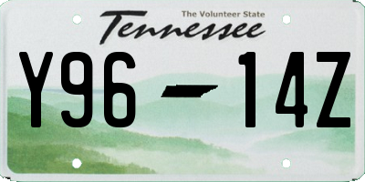 TN license plate Y9614Z