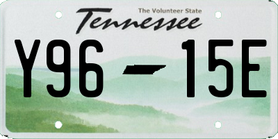 TN license plate Y9615E