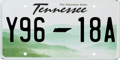 TN license plate Y9618A