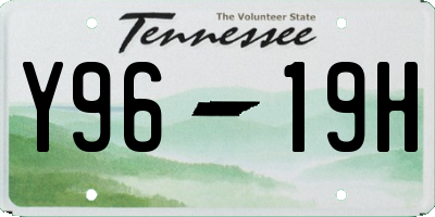 TN license plate Y9619H