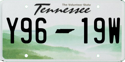TN license plate Y9619W