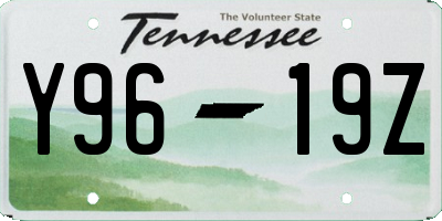 TN license plate Y9619Z
