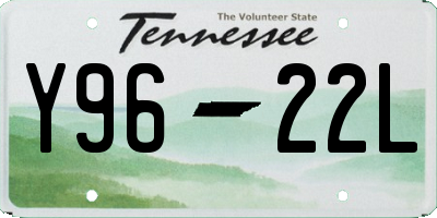 TN license plate Y9622L