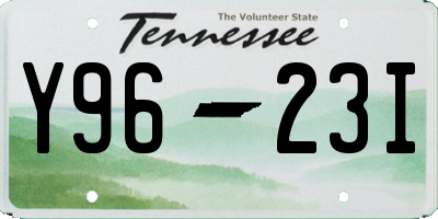 TN license plate Y9623I