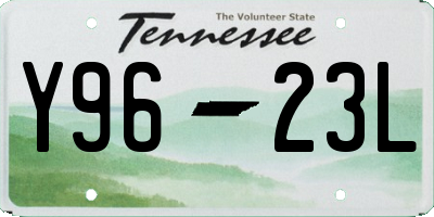 TN license plate Y9623L
