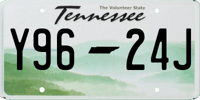 TN license plate Y9624J
