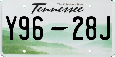 TN license plate Y9628J