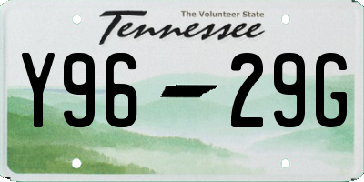 TN license plate Y9629G