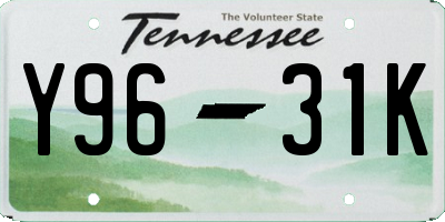 TN license plate Y9631K