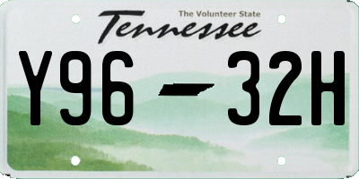 TN license plate Y9632H