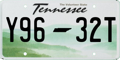 TN license plate Y9632T