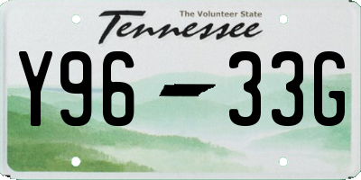 TN license plate Y9633G