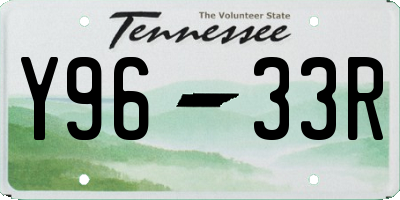 TN license plate Y9633R