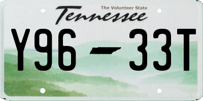 TN license plate Y9633T