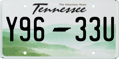 TN license plate Y9633U