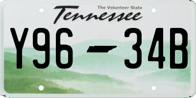 TN license plate Y9634B