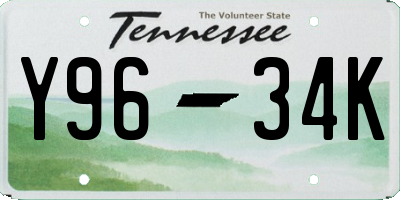 TN license plate Y9634K