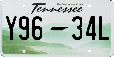 TN license plate Y9634L