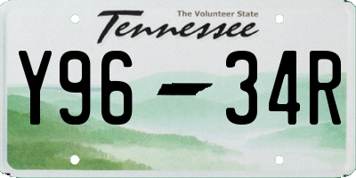TN license plate Y9634R