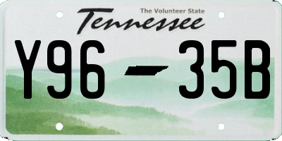 TN license plate Y9635B