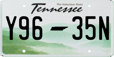 TN license plate Y9635N