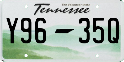 TN license plate Y9635Q
